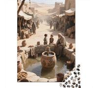 City of The Desert 1000 Pezzi Puzzle Landscape Painting Raffinati Giochi Di Abilità Stile Domestico Apprendimento Ludico Adatto Ai 12+ Anni Invenzioni Creative 1000pcs (75x50cm)