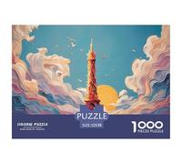 City of Utopia Features The Eiffel Tower 1000 Pezzi Carta Ecologica Puzzle Magical Urban Tower Antistress Gioco Per Famiglie Puzzle Per Adulti E Bambini 52x38cm/1000pcs