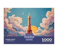 City of Utopia Features The Eiffel Tower 1000 Pezzi Cartone Robusto Puzzle Magical Urban Tower Antistress Gioco Creativo Puzzle Decorazioni Per La Casa 70x50cm/1000pcs