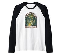 City Park Oaks Camicia New Orleans Louisiana Mossy Trees Maglia con Maniche Raglan