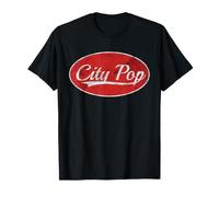 City Pop Urban Japanese Music Varsity Typography Maglietta
