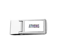 City Radio Atene edificio Slim Money Clip Acciaio Titolare Pocket Wallet