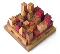 CITY Rompicapo in legno massiccio eco-responsabile alle Norme CE, difficoltà 5/6 di 10 anni, Marchio Francese Le Délirant, grande posibilta di combinazioni: 13 città diverse a costruire.