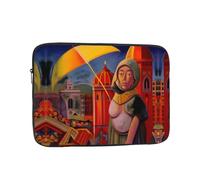 City Scenery - Borsa portatile per laptop da 10", perfetta per lavoro, viaggi, scuola, ufficio, tasca interna antiurto