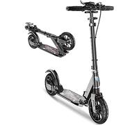 City Scooter Adulti 150 Kg Capacità di Carico Bambini 16 Anni Grande Ruota Scooter con Freni e Ammortizzatori Kickboard Pieghevole e Regolabile in Altezza