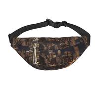 City Seattle Marsupio da uomo e da donna, alla moda, borsa a tracolla con tracolla regolabile, impermeabile, per viaggi, escursionismo, sport, nero, taglia unica, Nero , Taglia unica