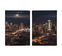 City Seattle Porta Passaporto Ultra Sottile In Pelle PU Portadocumenti Da Viaggio Compatto Premium Internazionale US Protezione Del Passaporto Cover per Donne Uomini