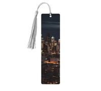 City Seattle Segnalibro in legno per uomini e donne personalizzato intagliato in legno con nappa ciondolo segnalibro per gli amanti dei libri regalo di compleanno studenti insegnanti regalo