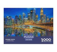 City Skyline at Dusk High Grade Cardboard Fun Challenging Game, Relaxing After Work And Busy Days 52x38cm/1000pcs