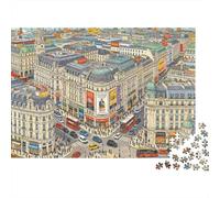 City Street View Jigsaw Jigsaw Puzzles 1000 Pezzi Recycled Material Isometric Art Jigsaw Puzzle for Ragazzi e Ragazze Divertente Present & Attività for Casa Ideal for Child‘s Birthday Gift 70x50c...