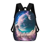 City Under Celestial Dreamscape Zaini Stampati in 3D Zaini Per Bambini Alla Moda Casual Zaino Da Giorno Borse Da Viaggio Carine Zaino Casual Da Giorno Per Esterni Per Ragazzo E Ragazza 17inch