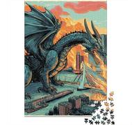 City Under Dragon Attack Puzzle Impossibili 1000 Pezzi Decorazione Per La Casa. Rilassamento E Intelligence Per Adulti E Ragazzi Da 14 Anni 38x26cm/1000pcs