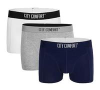 CityComfort Boxer Uomo - Mutande Pacco da 3 Taglie Forti S-4XL Intimo Ragazzo Elasticizzato Set Boxer Bamboo Comodo e Traspirante Colori Assortiti (Multicolore, L)