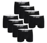 CityComfort Boxer Uomo - Mutande Uomo Pacco da 5/8 Boxer Uomo Cotone Elasticizzato Underwear Taglie Forti S-4XL Intimo Uomo Ragazzo Set Boxer Comodo e Traspirante Colori Assortiti (Nero, 2XL)