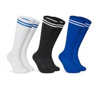 CityComfort Calzettoni Calcio Bambino - Calzini Bambino Pacco da 3 Calze Sportive Unisex 27-42 Calza in Spugna Bambini Ragazzi (Multi, 31-36 EU, 6-9 Anni)