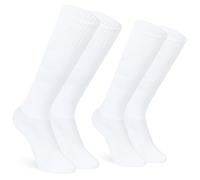 CityComfort Calzettoni da Calcio Bambino, Calze Sportive per Bambini e Ragazzi, Calzini Lunghi Bambino 27-42 (Bianco - Pacco da 2, 27-31)