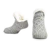 CityComfort Calzini Antiscivolo Invernali Donna, Calze Calde E Morbide (Light Grey Marl)