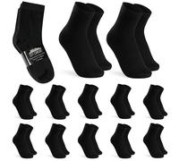 CityComfort Calzini Ragazzo, Morbido e Traspirante Cotone Calzini Bambino Confezione da 12 (Nero, 10-12 Anni)