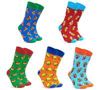 CityComfort Calzini Uomo - Calze Uomo Pacco da 5 - Calzini Divertenti Fantasia per Ragazzo 41-46 Cotone Misto - Gadget Regalo Simpatico (Multi Divertente)