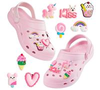 CityComfort Clogs con Rimovibile Charms Bambina, Spiaggia e Ciabatte Piscina (Rosa, 26-27 EU)