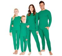 CityComfort Corrispondenza Familiare Natale Pigiama Uomo, Pigiama Caldo Uomo, 2 Pz - Regalo Uomo (Verde, 3XL)