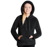 CityComfort Felpa Bambina - Felpa con Cappuccio di Pile 5-14 Anni - Felpe Ragazza Pesante Invernale Felpe Pelose Teddy da Casa (Nero, 11-12 Anni)