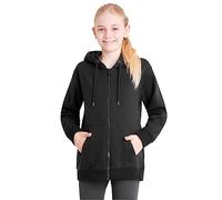 CityComfort Felpa con Cappuccio e Zip per Bambino Felpa Cerniera per Ragazzo (4-5 Anni, Nero)
