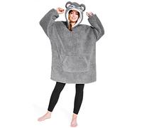 CityComfort Felpa con Cappuccio Oversize Coperta Indossabile Gigante in Pile Unisex Uomo Donna (Grigio Koala)