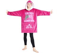 CityComfort Felpa Coperta Bambino - Felpe Oversize con Cappuccio in Morbido Pile Taglia Unica - Regalo per Gamer (Rosa Gaming)