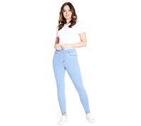 CityComfort Jeggings Donna Leggins Skinny Jeans Modellanti Elasticizzati a Vita Alta Slim Jeggings con Tasche Taglie Forti 36-48 (Blu Chiaro, 52-54 EU)
