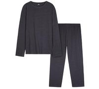 CityComfort Lungo Pigiama Uomo Set, Adulti Adolescenti Morbido 2 Pezzi Pigiama Caldo (Blu Navy, 3XL)