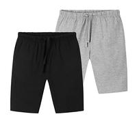 CityComfort Pantaloncini Bambino Adolescenti Pacco da 2 Set di Estate Dolce Pantaloni Corti con Tasche Regalo Ragazzo (Nero/Grigio, 5-6 Anni)