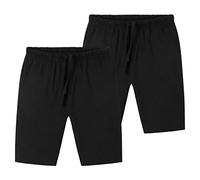 CityComfort Pantaloncini Bambino Adolescenti Pacco da 2 Set di Estate Dolce Pantaloni Corti con Tasche Regalo Ragazzo (Nero/Nero, 9-10 Anni)