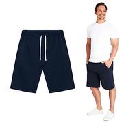 CityComfort Pantaloncini Uomo Pantaloncini Palestra Uomo Bermuda Uomo con Tasche con la Zip Pantaloni Corti M-3XL Shorts Nero Grigio Blu Pantaloncini Basket Calcio Boxe Tennis (Navy, XL)