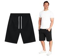 CityComfort Pantaloncini Uomo Pantaloncini Palestra Uomo Bermuda Uomo con Tasche con la Zip Pantaloni Corti M-3XL Shorts Nero Grigio Blu Pantaloncini Basket Calcio Boxe Tennis (Nero, XL)