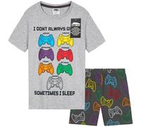 CityComfort Pigiama Bambino Corto Pigiami Ragazzo Morbido Traspirante Pigiama Estivo Abbigliamento da Casa Set Idea Regalo (7-8 Anni, Grigio/Multicolore)