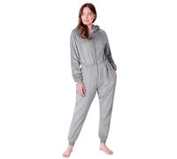 CityComfort Pigiama Intero Donna - Pigiamone Intero in Pile S-XL Caldo e Morbido (Grigio Antracite, L)
