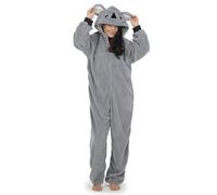 CityComfort Pigiama Intero Donna - Pigiamone Intero in Pile S-XL Caldo e Morbido (Grigio Koala, XL)