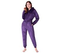 CityComfort Pigiama Intero Donna - Pigiamone Intero in Pile S-XL Caldo e Morbido (Viola Scuro, L)