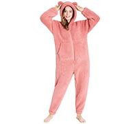 CityComfort Pigiama Intero Donna - Pigiamone Intero Morbido in Pile Teddy S-XL (Rosa, S)