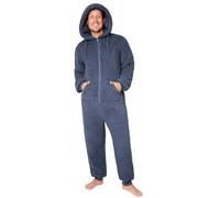 CityComfort Pigiama Intero Uomo - Pigiama Invernale Uomo in Caldo Pile con Cappuccio M-3XL - Pigiami Interi per Ragazzi Idea Regalo (Grigio Scuro, 3XL)