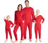 CityComfort Pigiama Natale Famiglia Bambini ADO, Pigiama Natalizio Bambino, 2 Pz Accogliente Pigiami Set (Rosso, 18-24 Mesi)