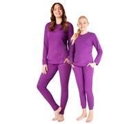 CityComfort Pigiama Natale Famiglia Bambini ADO, Pigiama Natalizio Bambino, 2 Pz Accogliente Pigiami Set (Viola, 11-12 Anni)