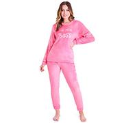 CityComfort Pigiama Pile Donna, Set Manica Pigiama Donna Invernale per Adulti Adolescenti, Regali per Lei (S, Rosa)