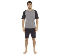 CityComfort Pigiama Uomo Estivo in Cotone | Pigiama Uomo Corto Due Pezzi T-Shirt con Maniche Corte & Pantaloncini(Grigio, L)