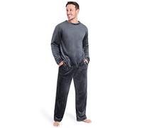 CityComfort Pigiama Uomo Invernale di Pile (2XL, Grigio Scuro)