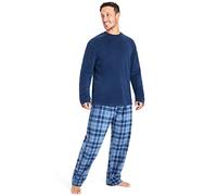 CityComfort Pigiama Uomo Invernale di Pile (Blu a Quadri, 3XL)