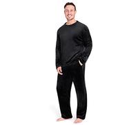CityComfort Pigiama Uomo Invernale di Pile (L, Nero)