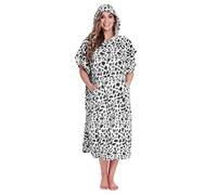 CityComfort Poncho Mare Surf Nuoto Dryrobe Accappatoio Uomo Donna Unisex (S/M, Grigio Leopardo)