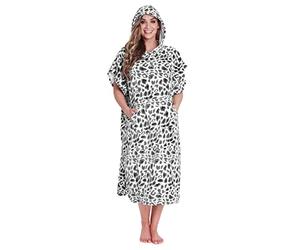 CityComfort Poncho Mare Surf Nuoto Dryrobe Accappatoio Uomo Donna Unisex (S/M, Grigio Leopardo)